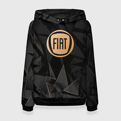 Толстовка-худи женская Fiat golden poly, цвет: 3D-черный