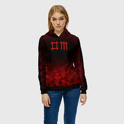 Толстовка-худи женская Depeche Mode red poly, цвет: 3D-черный — фото 2