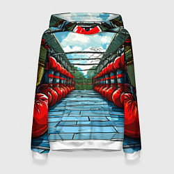 Толстовка-худи женская Зал Муай Тай, цвет: 3D-белый