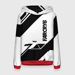Толстовка-худи женская Farcry6 геометрия полосы, цвет: 3D-красный