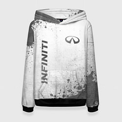 Толстовка-худи женская Infiniti - white gradient вертикально, цвет: 3D-черный