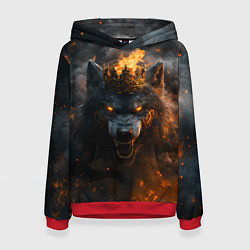 Женская толстовка Волк в огне