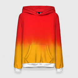 Женская толстовка Абстракция с красным и желтым