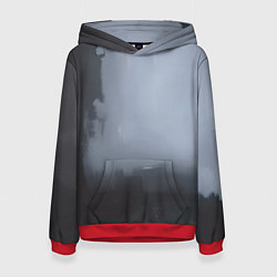 Женская толстовка Абстракция с серым и черным