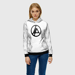 Толстовка-худи женская Linkin Park 2024 white poly, цвет: 3D-черный — фото 2