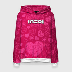 Женская толстовка Inzoi лого на розовых сердечках