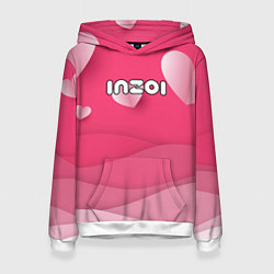 Женская толстовка Inzoi розовые сердечки