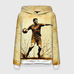 Женская толстовка Гандболист на бежевом