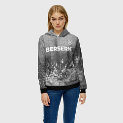 Толстовка-худи женская Berserk - grey gradient посередине, цвет: 3D-черный — фото 2