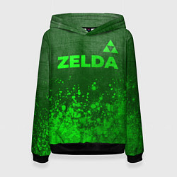 Женская толстовка Zelda - green gradient посередине