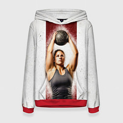 Толстовка-худи женская Толкательница ядра, цвет: 3D-красный