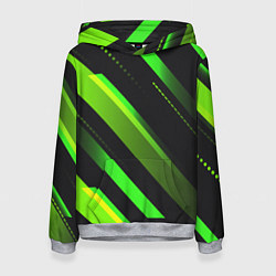 Женская толстовка Color black green