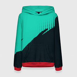Женская толстовка Color black light blue