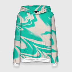 Женская толстовка Color white turquoise