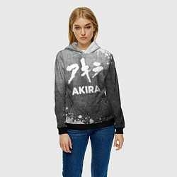 Толстовка-худи женская Akira - grey gradient, цвет: 3D-черный — фото 2