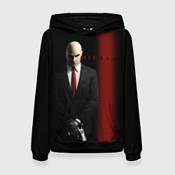 Толстовка-худи женская Агент Hitman, цвет: 3D-черный