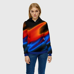 Толстовка-худи женская Multicoloured, цвет: 3D-синий — фото 2