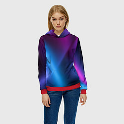 Толстовка-худи женская Multicoloured, цвет: 3D-красный — фото 2