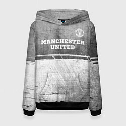Женская толстовка Manchester United - grey gradient посередине