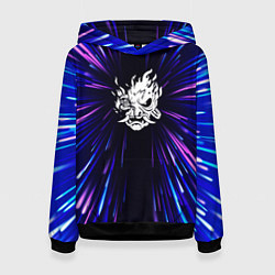 Толстовка-худи женская Cyberpunk 2077 neon energy, цвет: 3D-черный