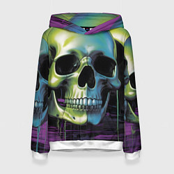 Женская толстовка Черепа отливающие неоном