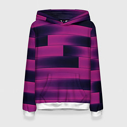 Толстовка-худи женская Color pink square, цвет: 3D-белый