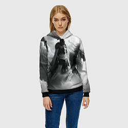 Толстовка-худи женская Спартанская армия, цвет: 3D-черный — фото 2