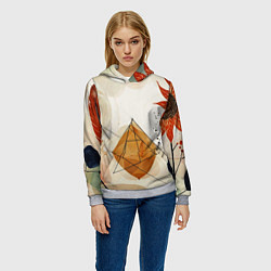 Толстовка-худи женская Boho style, цвет: 3D-меланж — фото 2