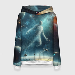 Женская толстовка Человек и космос - нейроарт