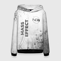 Толстовка-худи женская Mass Effect - white gradient вертикально, цвет: 3D-черный