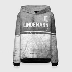 Толстовка-худи женская Lindemann - grey gradient посередине, цвет: 3D-черный