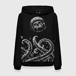 Толстовка-худи женская Космические щупальца, цвет: 3D-черный