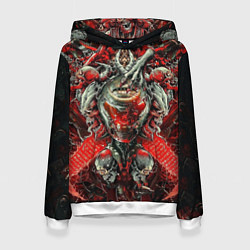Толстовка-худи женская Doom постер к игре, цвет: 3D-белый