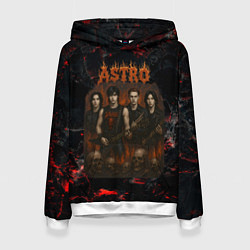 Толстовка-худи женская Astro в стиле хэви-метал, цвет: 3D-белый