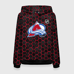 Толстовка-худи женская Колорадо Эвеланш - соты с подсветкой, цвет: 3D-черный