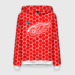 Женская толстовка Детройт Ред Уингз - красные соты