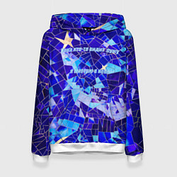 Толстовка-худи женская Небо-лужа, цвет: 3D-белый