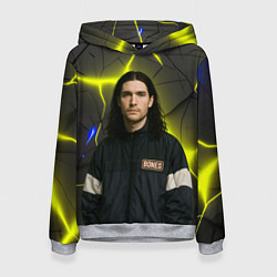 Толстовка-худи женская Bones в спортивном стиле, цвет: 3D-меланж