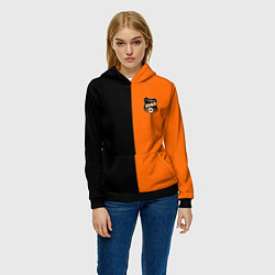 Толстовка-худи женская ФК Урал - два цвета, цвет: 3D-черный — фото 2