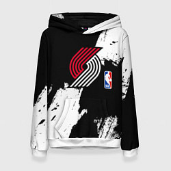 Толстовка-худи женская Трэйл Блэйзерс - брызги красок, цвет: 3D-белый