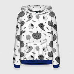 Женская толстовка Halloween grey and white