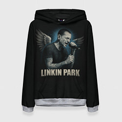 Толстовка-худи женская Chester Bennington - Angel, цвет: 3D-меланж