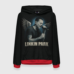 Толстовка-худи женская Chester Bennington - Angel, цвет: 3D-красный