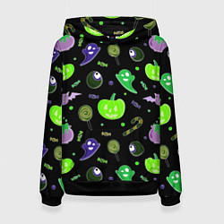 Женская толстовка Halloween black pumpkin pattern