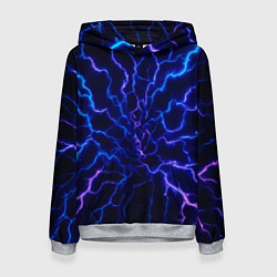 Толстовка-худи женская Разряд молнии текстура, цвет: 3D-меланж