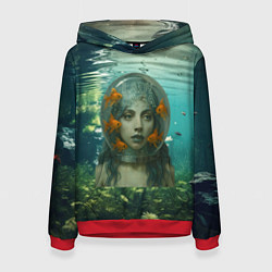 Женская толстовка Леди Гага под водой в аквариуме