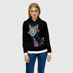 Толстовка-худи женская Котодракула, цвет: 3D-белый — фото 2