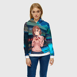 Толстовка-худи женская Милашка Сиратори Айра Дандадан, цвет: 3D-белый — фото 2