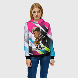 Толстовка-худи женская XXXTentacion в мультяшном стиле, цвет: 3D-черный — фото 2