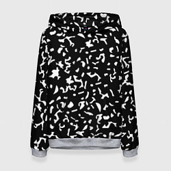 Толстовка-худи женская Черный камуфляж, цвет: 3D-меланж